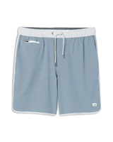 Banks Volley Shorts in Dusty Blue Slub Stripe