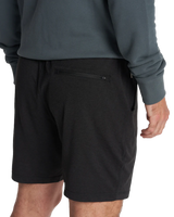 The Vuori Mens Ponto Shorts in Black Heather