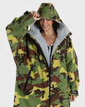 The Dryrobe Advance Long Sleeved Dryrobe in Camo & Grey