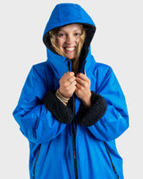 The Dryrobe Advance Long Sleeved Dryrobe in Cobalt Blue & Black