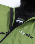 The Dryrobe Advance Long Sleeved Dryrobe in Dark Green & Black