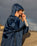 The Dryrobe Kids Advance Short Sleeved in Navy Blue & Grey