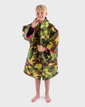 The Dryrobe Kids Advance Short Sleeved Dryrobe in Camo & Pink