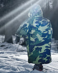 The Dryrobe Kids Advance Short Sleeved Dryrobe in Camo & Grey