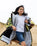 The Dryrobe Kids Advance Short Sleeved Dryrobe in Camo & Grey
