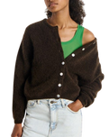 The American Vintage Womens Vitow Cardigan in Melange Coffee