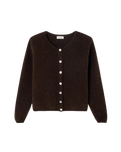 The American Vintage Womens Vitow Cardigan in Melange Coffee