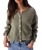 Vitow Cardigan in Kaki Multichine