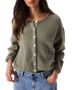 Vitow Cardigan in Kaki Multichine