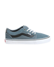 Skate Chukka Low Sidestripe Shoes in Black & Slate Blue