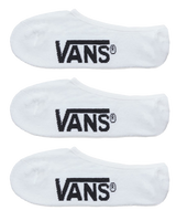The Vans Mens Classic No Show 3 Pack Socks in White