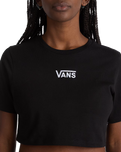Flying V Crop T-Shirt in Black