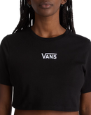 Flying V Crop T-Shirt in Black