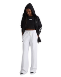Flying V Crop T-Shirt in Black