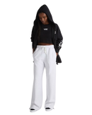 Flying V Crop T-Shirt in Black