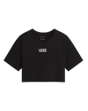 Flying V Crop T-Shirt in Black