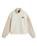 Colourblock Half Zip Mock Sweatshirt in Marshmallow & Oatmeal