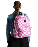 Old Skool Check Backpack in Pink Fizz