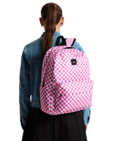 Old Skool Check Backpack in Pink Fizz