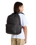 The Vans Old Skool Grom Check Backpack in Black & Charcoal