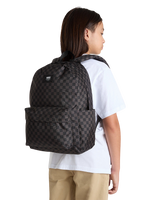 The Vans Old Skool Grom Check Backpack in Black & Charcoal