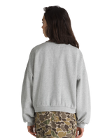 The Vans Girls Girls Stadium Loose Sweatshirt in Cement Heather