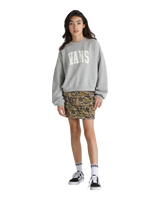 The Vans Girls Girls Stadium Loose Sweatshirt in Cement Heather