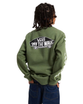 The Vans Boys Exposition Check Sweatshirt in Pine Forest | Available at Anns Cottage