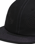 Skate Swirl Unstructured Cap in Black