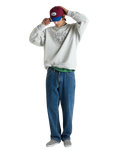 Skate Smile Spike Sweatshirt in Ash Heather