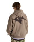 Skate V Thorn Zip Hoodie in Walnut