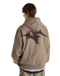 Skate V Thorn Zip Hoodie in Walnut