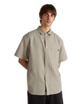 Lawson Stripe Woven Shirt in London Fog & Lemon Icing