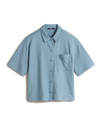 Bedford Knit Button Up Shirt in Citadel