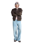 Bennett Quilted Bomber Jacket in Turkish Coffee