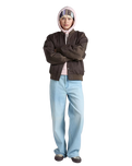 Bennett Quilted Bomber Jacket in Turkish Coffee
