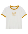 De La Vans Ringer T-Shirt in Lemon & Mustard Yellow