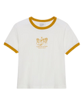 De La Vans Ringer T-Shirt in Lemon & Mustard Yellow