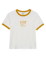 De La Vans Ringer T-Shirt in Lemon & Mustard Yellow
