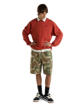 Salton Loose Sweatshirt in Red Ochre