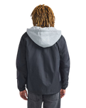 Riley Hooded Coaches Jacket in Black