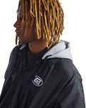 Riley Hooded Coaches Jacket in Black