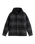 Piedmont Hooded Plaid Shacket in Black & Asphalt