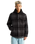 Piedmont Hooded Plaid Shacket in Black & Asphalt