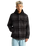 Piedmont Hooded Plaid Shacket in Black & Asphalt