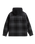 Piedmont Hooded Plaid Shacket in Black & Asphalt