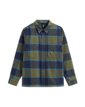 Larkspur Plaid Flannel Shirt in Grape Leaf & Parisian Night