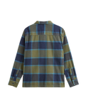 Larkspur Plaid Flannel Shirt in Grape Leaf & Parisian Night