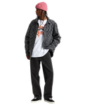 Hastings Checkerboard Denim Shirt in Faded Black