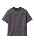 The Vans Mens Cameron Stripe T-Shirt in Parisian Night & Clement Heather